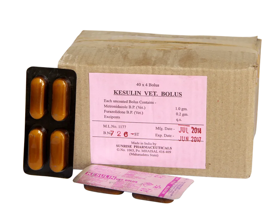 Kesulin Vet. Bolus — Metronidazole and Furazolidone Bolus pack shot
