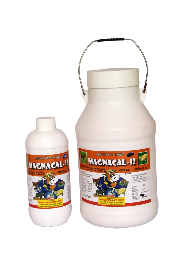 Maganacal – 12 Oral — Liquid Animal Feed Supplement containing Calcium, Magnesium, Phosphorus with Vitamin D3 and Vitamin B12 in a syrupy base pack shot