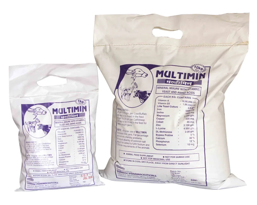 Multimin Powder — Animal Feed Supplement Containing Vitamin A, D3, Live Yeast Culture, Iron, Iodine, Magnesium, Copper, Cobalt, Zinc, Manganese, Potassium, Sulphur, Bypass Protein, Calcium, Phosphorus, Selenium pack shot