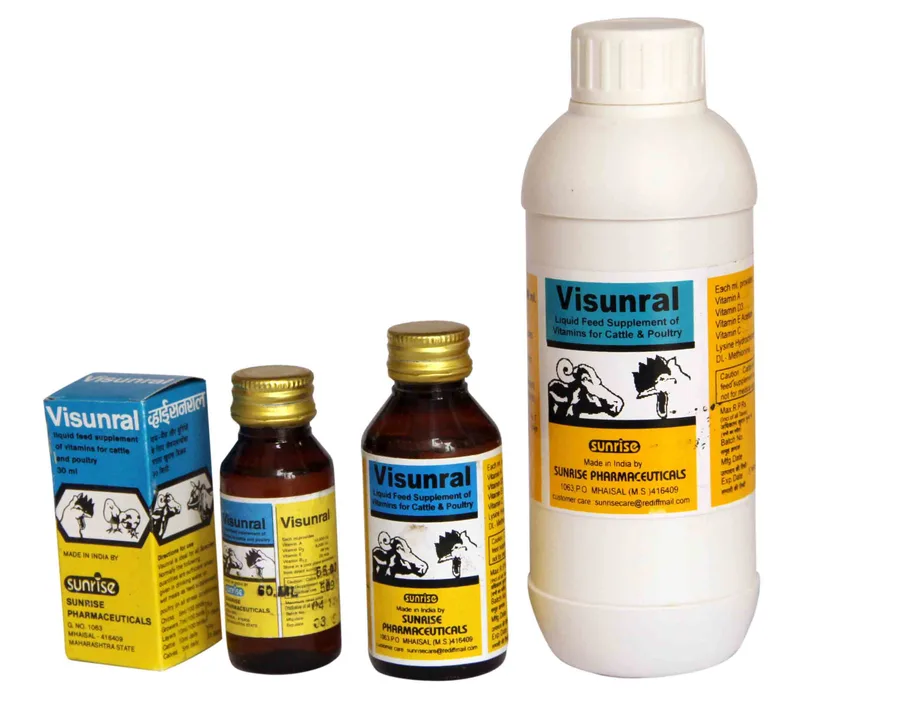 Visunral — Liquid Feed Supplement Containing Vitamin A, D3, C, Vitamin E Acetate, Lysine Hydrochloride, DL-Methionine pack shot