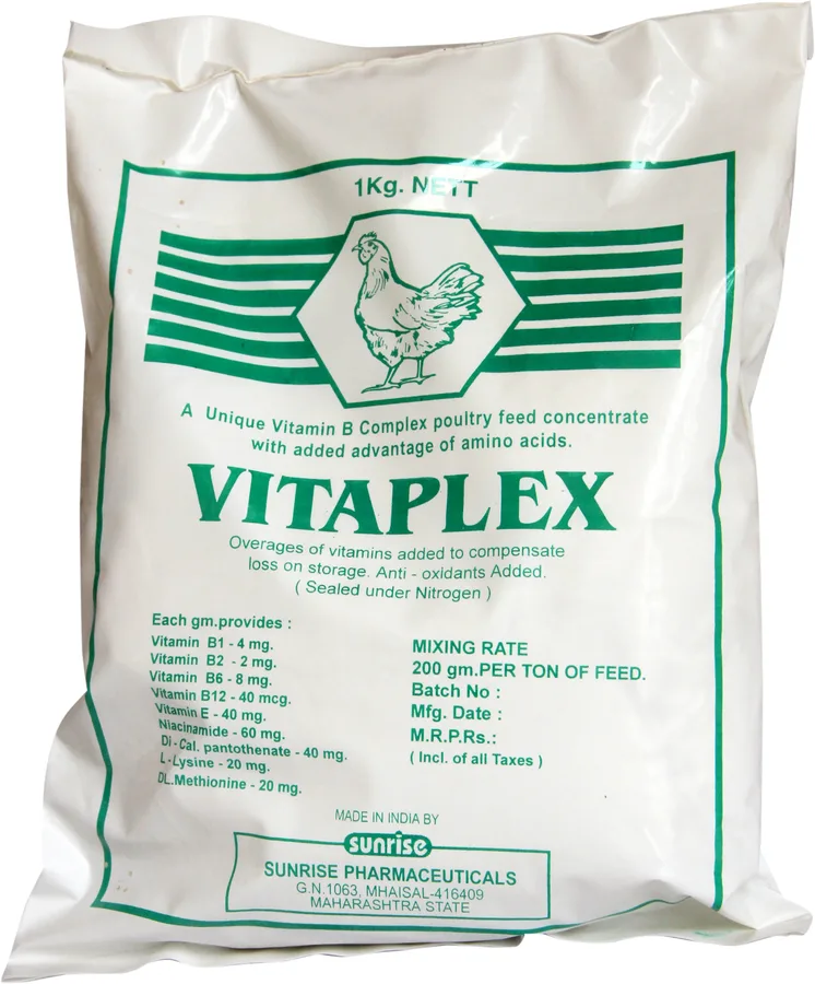 Vitaplex — Unique Vitamin B Complex poultry feed concentrate with Amino Acids pack shot